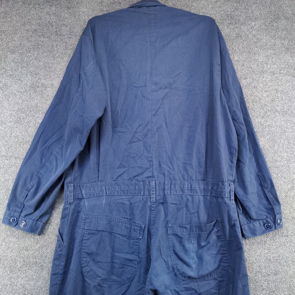 U.S. Navy Men's Utility Coveralls Blue Size 48L Actual 40x30 Embroidered Logo - Picture 3 of 16